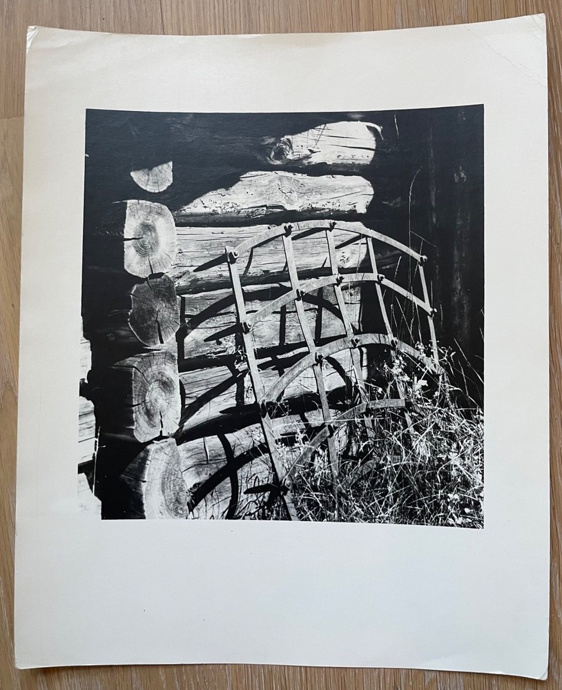 Lithuanian Viktoras Kapocius village home fragment Gelatin Silver Print Signed