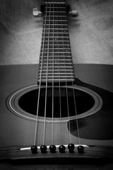 Fine Art Photography, Black and White print, 8×12, Musical Instruments, Guitar