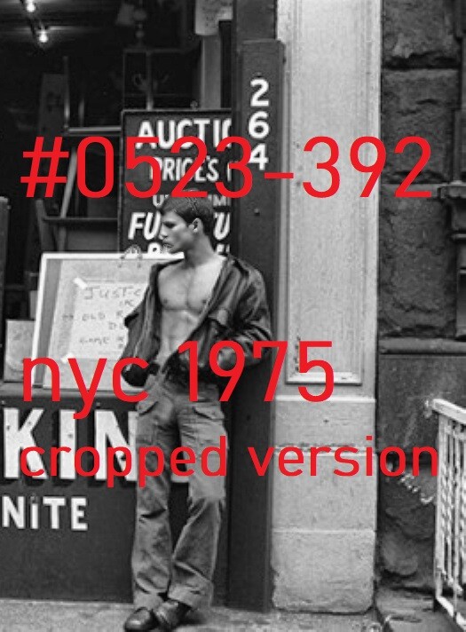 VINTAGE MALE PORTRAIT #0523-392 -TIMES SQUARE NYC 1975 -free shipping USA
