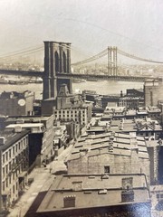 C1900 New York City Photo. Brooklyn Bridge Williamsburg Bridge. August Loeffler