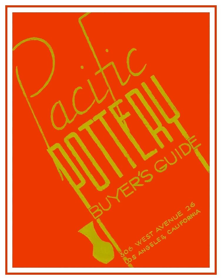PACIFIC POTTERY Buyers Guide Catalog Cover, 1930’s, 8×10 Color Glossy Print
