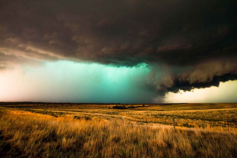 Storm Photography Print: Texas Panhandle Thunderstorm Prairie Weather Photo