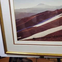 Vintage Matted and Signed Photograph Lee Mann Mountain Scene 15.5 x 13