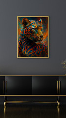Digital Image Picture Photo Wallpaper Printable Poster Leopard Wall Art Decor AI