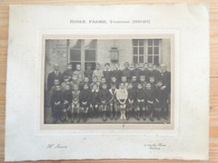 Vintage School Photo Children Class School Fabre Toulouse 1919