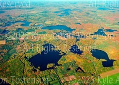 Tiger Cat Flowage, Hayward, Sawyer County, Wisc. Overhead Photo. Frame Optional