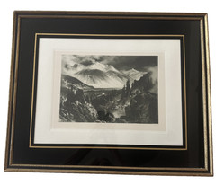 1888 Thomas Moran Sultan Mountain India Proof Photogravure Framed Ltd Ed Artwork