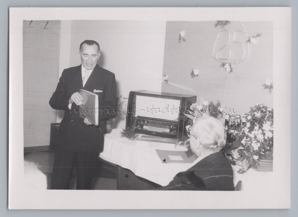 25th Anniversary Radio Tube Radio Vintage Photo