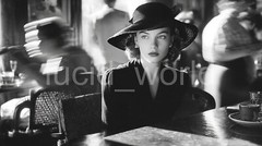 Digital Image Picture Wallpaper Background Desktop AI Art Women Vintage Cafe