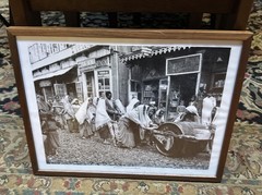 Bazar Scene Lahore India 1888 Historical Black And White Photo