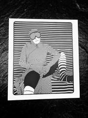 J SEELEY striking ORIGINAL abstract op art offset print photograph artist proof!