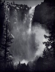 1959 Ansel Adams Bridal veil Falls Yosemite Valley National Park Art Photo