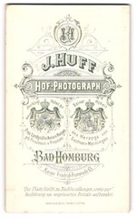 Photograph J. Huff, Bad Homburg, monogram and royal coat of arms