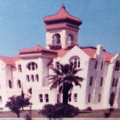 VTG Old Aransas County Court House Picture Rockport Texas Moorish Wood Framed