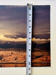 Triptych 3 Panel Photograph Dead Sea Sunset Facing Jordan Signed D Emerson 2006