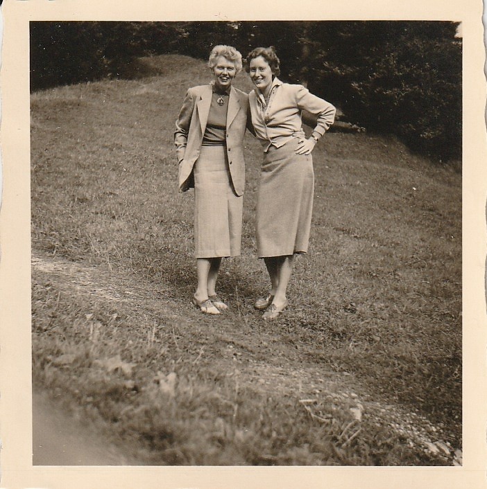 Vintage Photo Beautiful Women in Fine Dress Snapshot