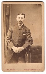 Photograph Mr. Moss, Ashton-under-Lyne, Chester Square 5, Portrait of a Gentleman