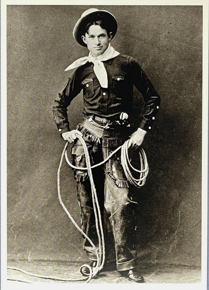 Will Rogers Art Photo Print Card Fotofolio 4”x6” Cowboy Actor Radio Vaudeville