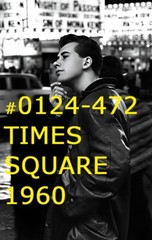 VINTAGE MALE PORTRAIT #0124-472 -times square 1960 -free shipping usa