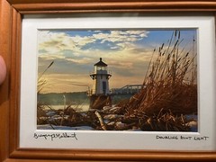 Signed,Framed, Matted Photo Doubling Point Lighthouse Maine By Greg Gallant