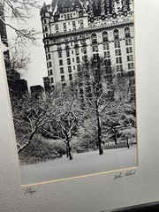 Vintage “Plaza” Hotel New York City Winter Photograph. Signed