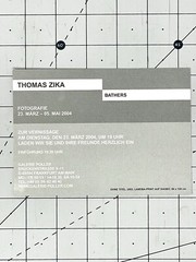 Thomas Zika (b. 1963) Art Announcement Card 2004 Frankfurt Germany