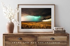 Storm Photography Print: Texas Panhandle Thunderstorm Prairie Weather Photo