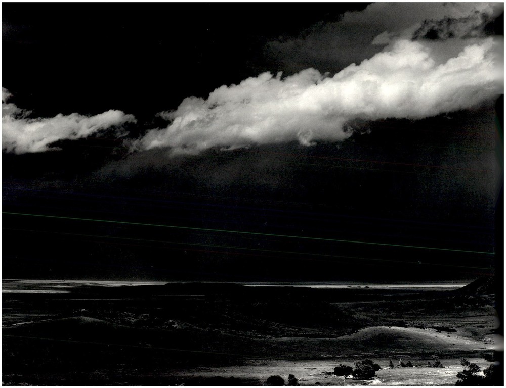 1961 1990s Ansel Adams Thunder Great Plains Cimarron New Mexico Large Art Photo