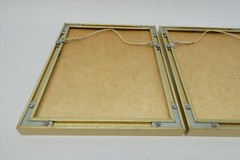 Signed 1974 Gold Framed Matted Flower Floral Photographs Pink Rose Photos Decor