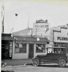 Vintage Photo Greenwood Plumbing Mountain Creamery Ice Cream Radio Ad Signs Car