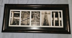 FAITH Creative Letter Art Architectural Black/White Photography Framed 22″ x 10″