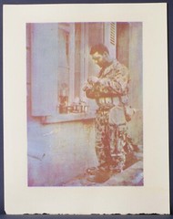 D0805~ TED JONES – HOLOCAUST MUSEUM PROOF & Negative WWII Windowsill Dinner