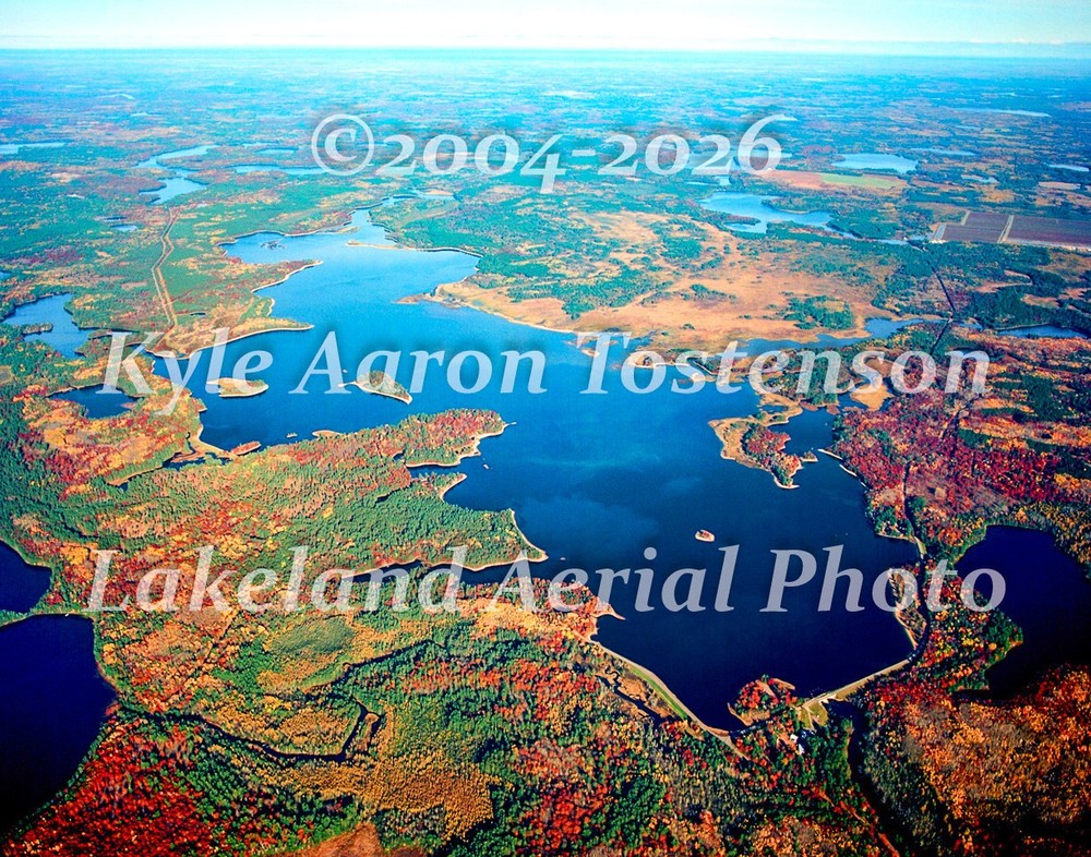 Rainbow Flowage, Lk. Tomahawk., Oneida Co., Wisc. Overhead Photo. Frame Optional