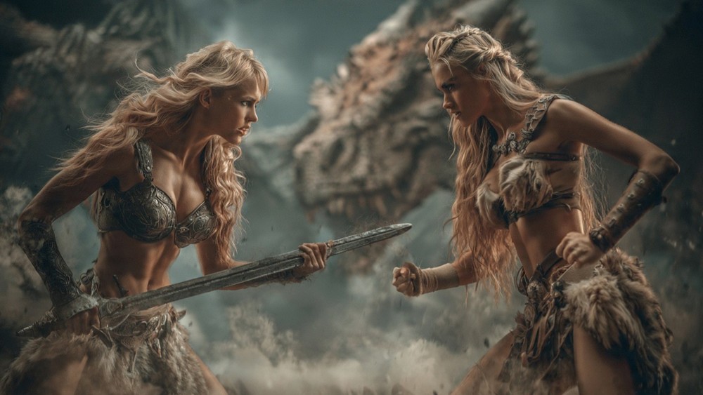 Background Digital Wallpaper Picture warior ladies 4K