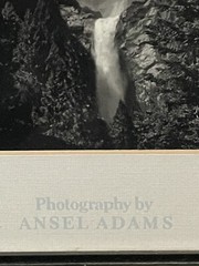 Waterfall LANDSCAPE BLACK AND WHITE PHOTOGRAPHY BY ANSEL ADAMS 10” Tall