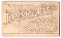 Photograph Hugo Schwerg, Pirna, Albertstr. 13, Royal Coat of Arms Monogrammed