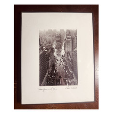 LOU STOUMEN “Times Square in the Rain, 1940” reprint framed, 8×10