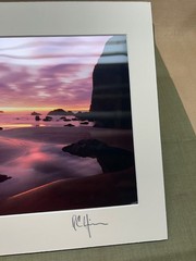 Signed Photography 11 x 14 Matted Unframed, Brilliant Full Color Seashore