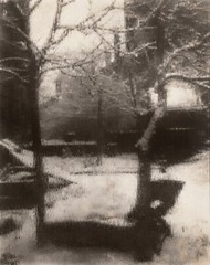 1940/80 Original JOSEF SUDEK Silver Gelatin Photo Winter Snow Studio Window View