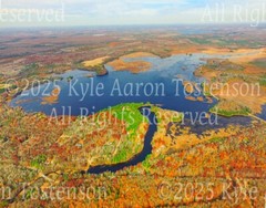 Little Rice Lake, Crandon, Wisconsin (Forest Co.) Aerial Photo. Frame Optional.