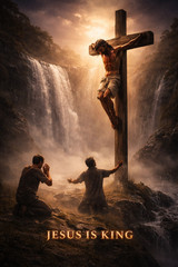 Jesus Christ IS KING LORD Custom AI Image Picture Photo Wallpaper Background