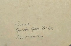 VTG Bo Svenson Signed Golden Gate Bridge Photograph Matted Framed Photo 1977