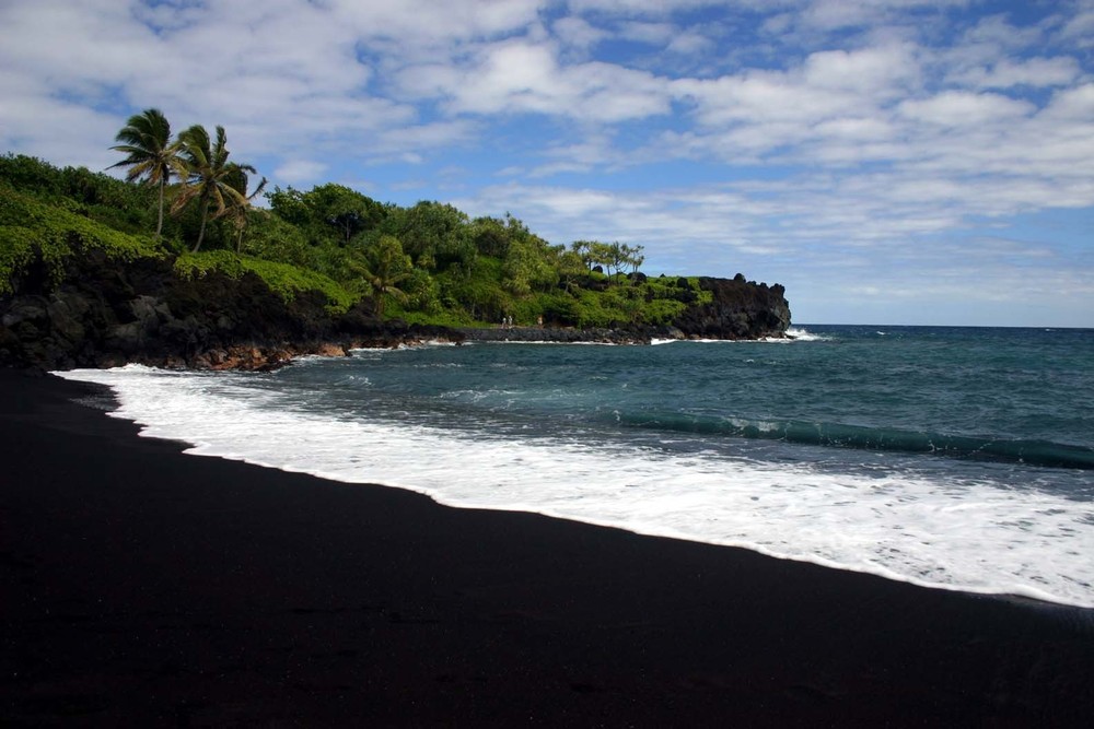 Maui Memories Set of 4 – Hawaii Photo Prints: Black Sand Surf Big Beach Sunset