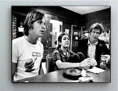 Rare Framed Star Wars fun Luke Han Leia at cafe Vintage Photo. Giclée Print
