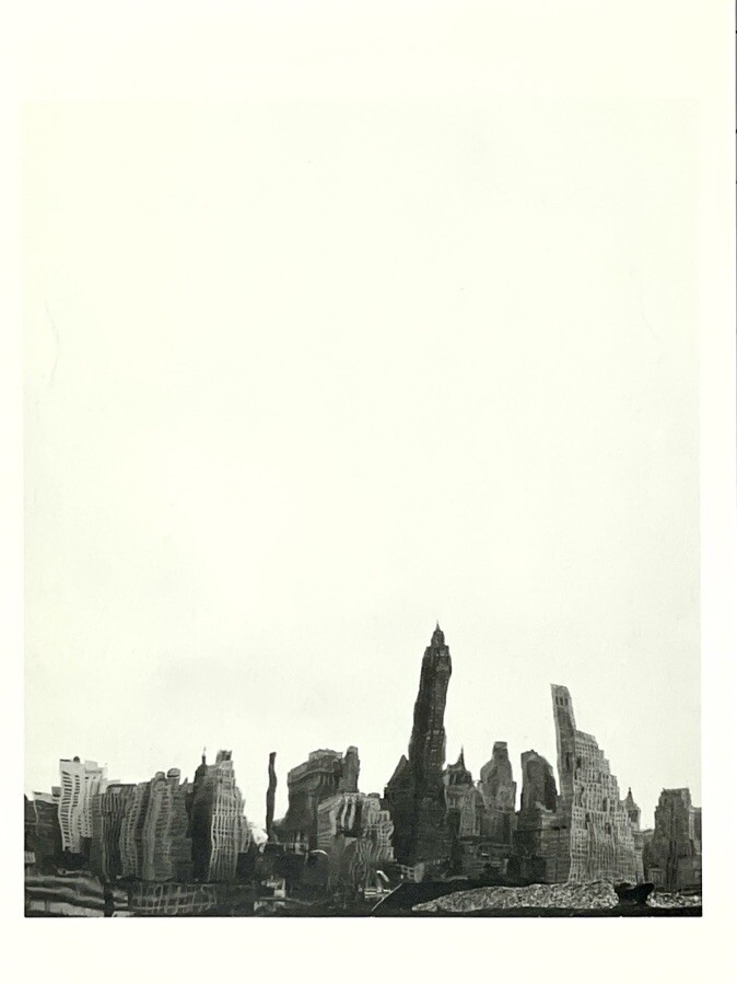 David Attie, New York Skyline, 1959 – Art Show Announcement Card
