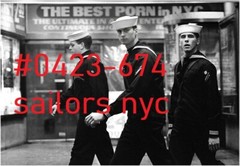 VINTAGE MALE PORTRAIT #0423-674 – SAILORS TIMES SQUARE NYC 1959 -free ship usa