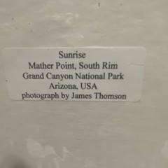Grand Canyon South Rim Signed Landscape Photographs by James Thomson, Arizona