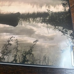 Artwork Wall Art Man Fishing With Dog Boat Water Daniel J Cox 20×16
