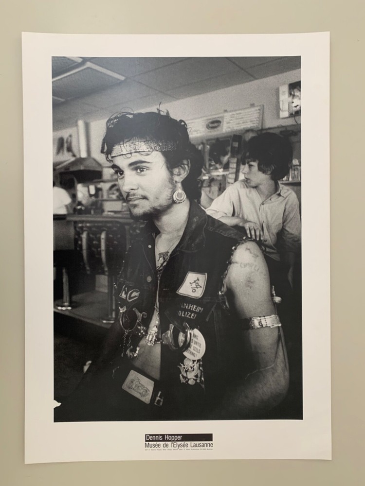 DENNIS HOPPER, BIKER, RARE AUTHENTIC 1980’s ART PRINT, LAST ONE!