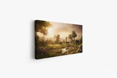Jungle Safari Landscape Wall Art Elephant Wildlife Animals Portrait Canvas Decor